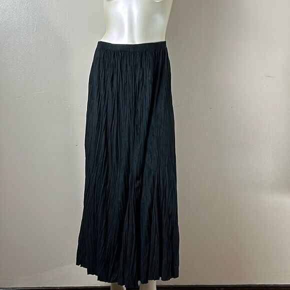 Women’s Chicos black soft broomstick skirt size 1 maxi skirt medium 8 10 - Picture 1 of 4